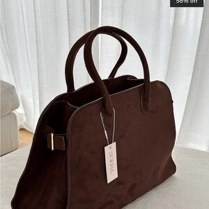 SOERA Henna suede brown Shoppers Bag NWT vegan suede leather tote